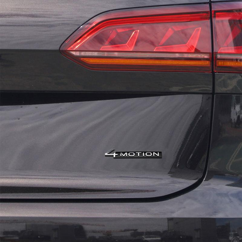 AABIP1 High Quality ABS Car Sticker 4-MOTION Logo Car Trunk Badge Decals For Volkswagen Tiguan Santana CC Passat Talagon Golf R Touareg