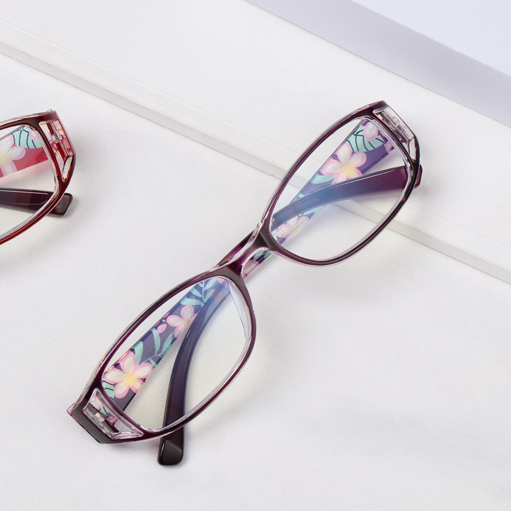 Flowers Elegant Vintage Anti-Blue Light Eyeglasses Ultra Light Frame Reading Glasses Eye Protection