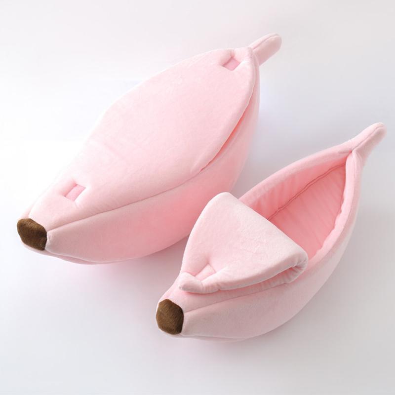 Банановая кровать для кошек, домик, милая клетка для хомяка, кошачий коврик, кровать, теплая портативная корзина для домашних животных, питомник, подушка для собак, товары для кошек, забавные аксессуары для домашних животных