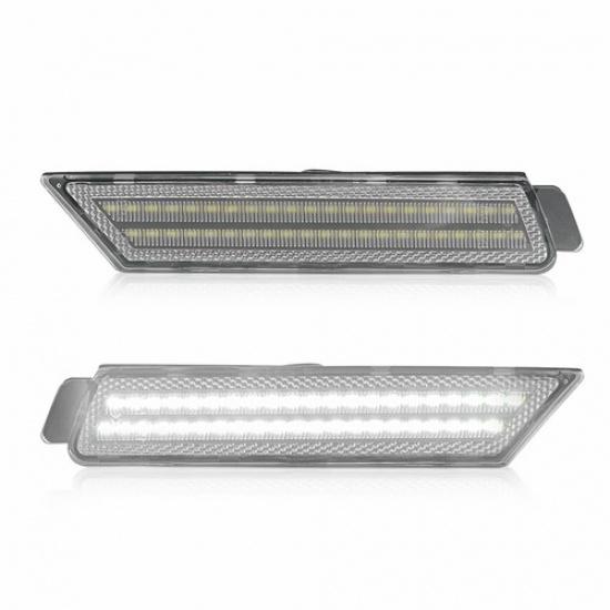 Smoked Clear / Side Lens Marker White/Amber/Red Light Fit Chevy 2010-2015 Camaro