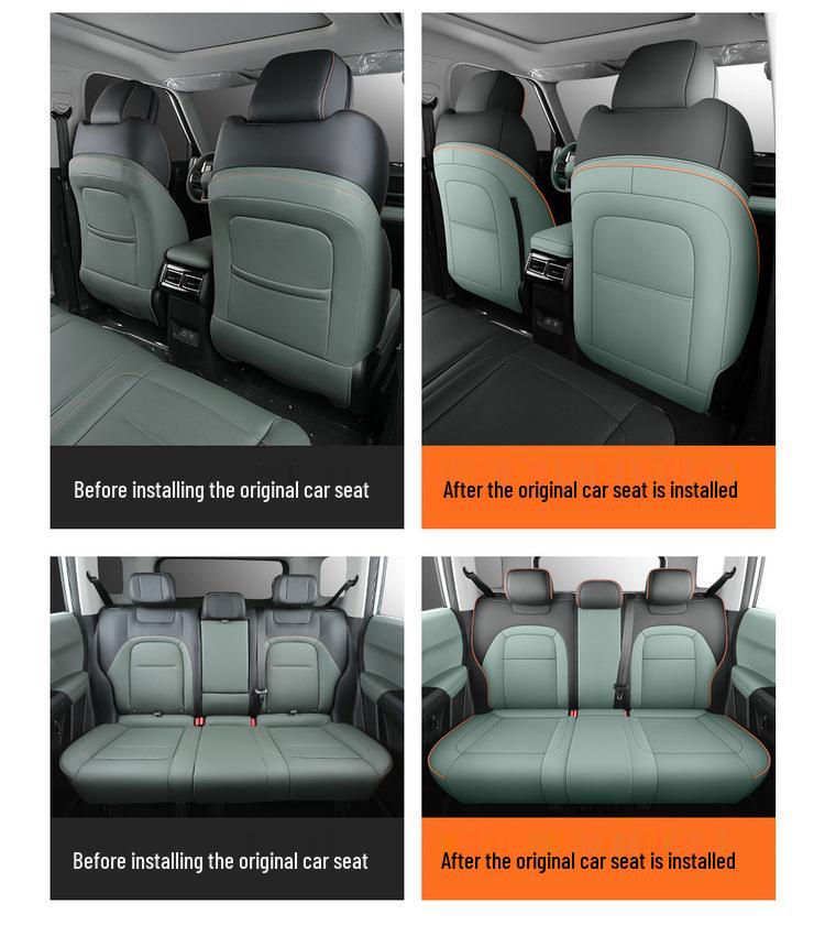 Новая универсальная 5-местная полностью кожаная подушка на автомобильное сиденье для Car03 - Все сезоны