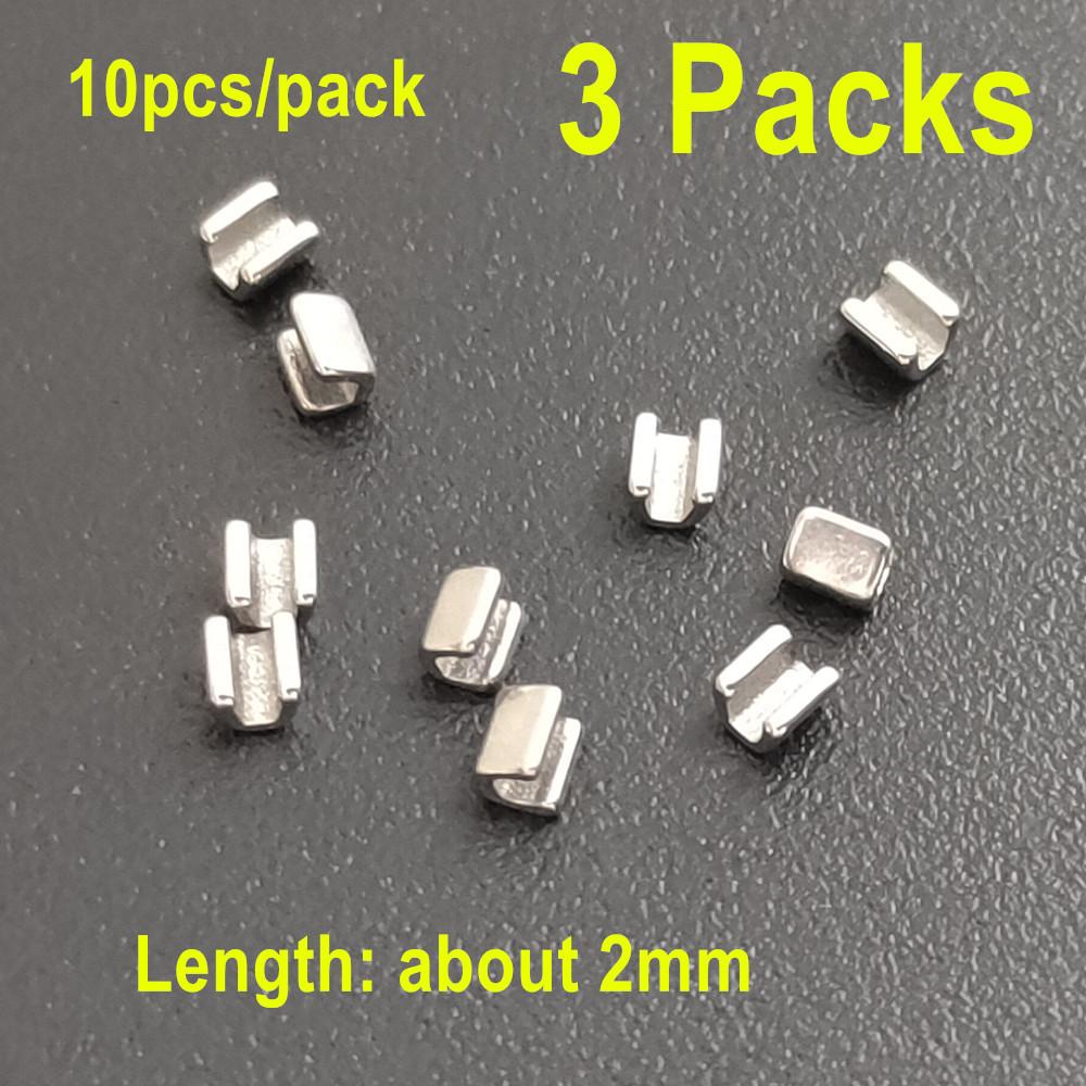 10 шт./упак., стоматологический ортодонтический обжимной крючок, стопорный крючок, аксессуары для обжимаемого материала, открывающегося/закрытого типа