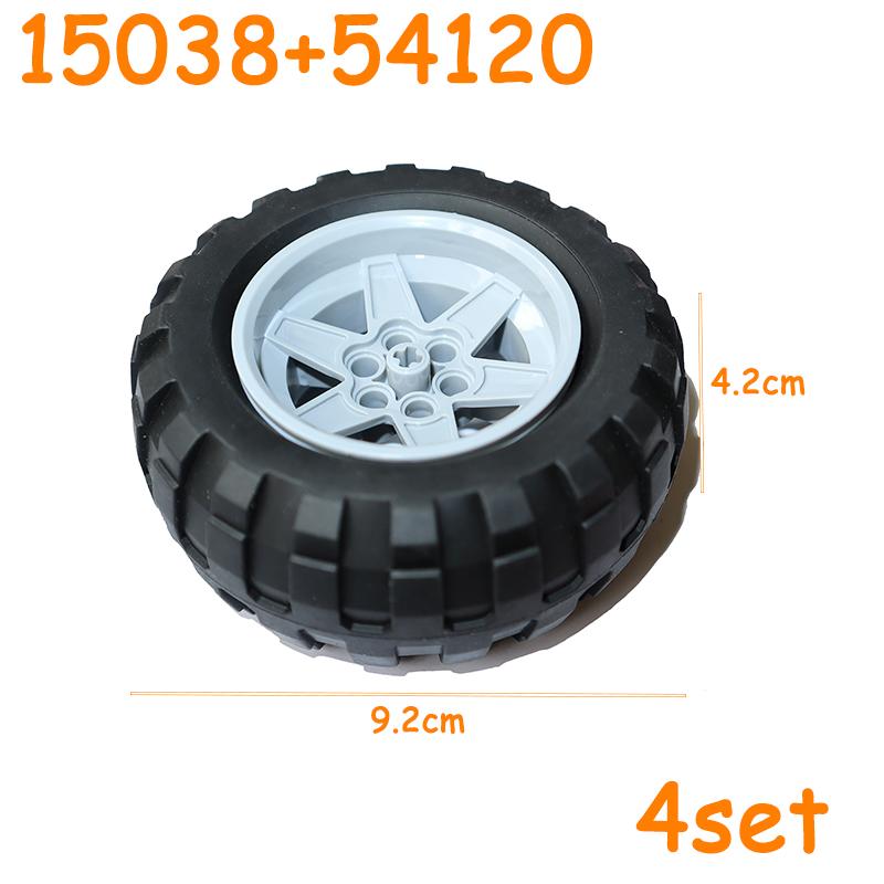 Нетоксичный 15038 49294 23798 44771 56907 4410 92912 54120 Колеса для шин Крест Автомобиль Грузовик Ступица Технические Кирпичи Moc Мотоцикл Строительные Блоки