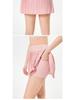 Женская быстросохнущая плиссированная спортивная юбка: Высокая талия, Стройнящие, Анти-expose (защита от обнажения), Имитация двойки для йоги, бега, фитнеса