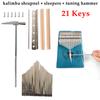 21 Keys Kalimba Steel Keys+Wood Bridge+Musical Instrument Parts Steel Tuning Hammer Kit Musical Enjoyable Instrument Supplies