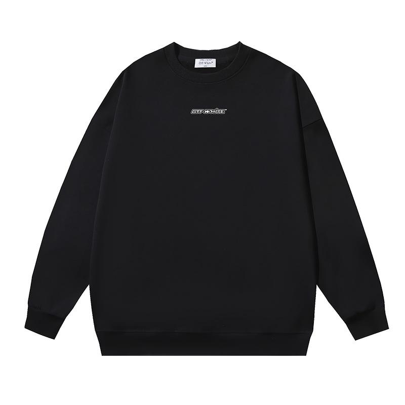 1236 Off-White 2026 Autumn and Winter New OW Three-dimensional Square Arrow Pattern Men's and Women's Round Neck Hoodie