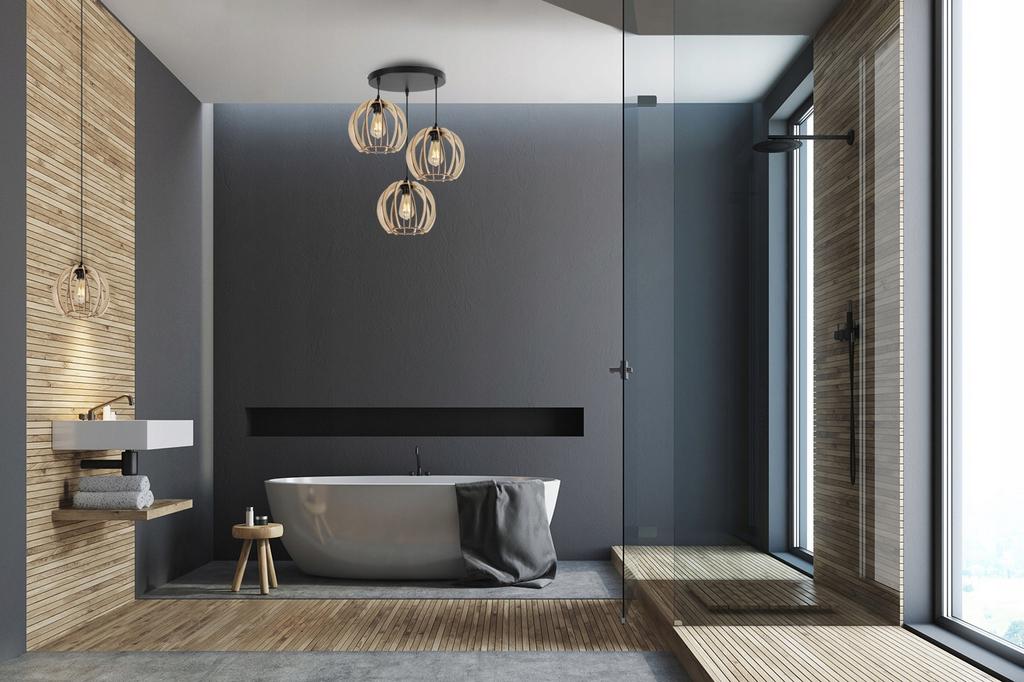 MODERN WOODEN LED CEILING HANGING LAMP