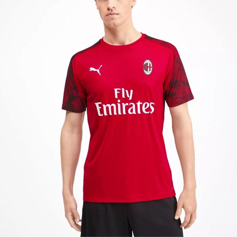 Puma Футболка Milan Acm Training с коротким рукавом и цветным принтом, мужские топы, красная 756141-01
