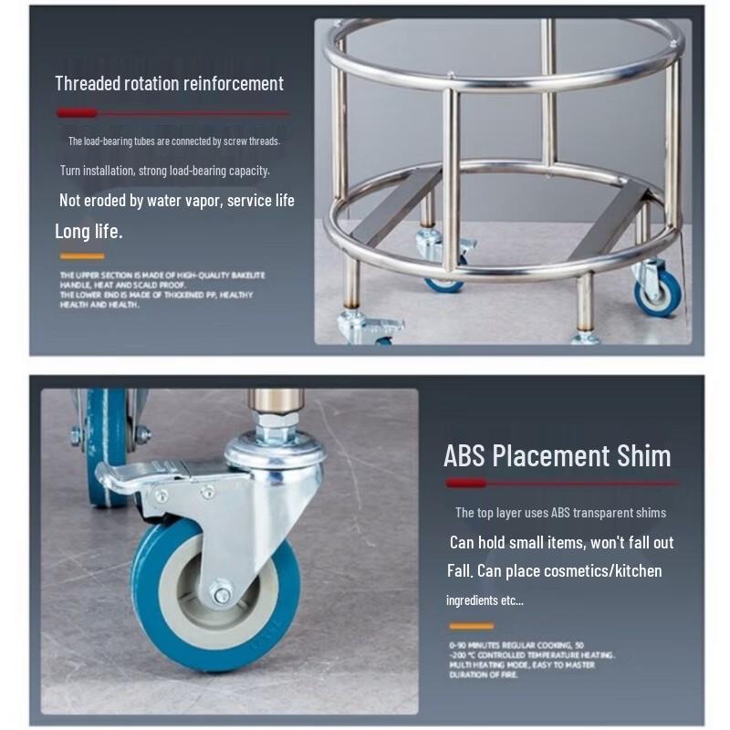 Youde Thickened Stainless Steel Round Storage Rack