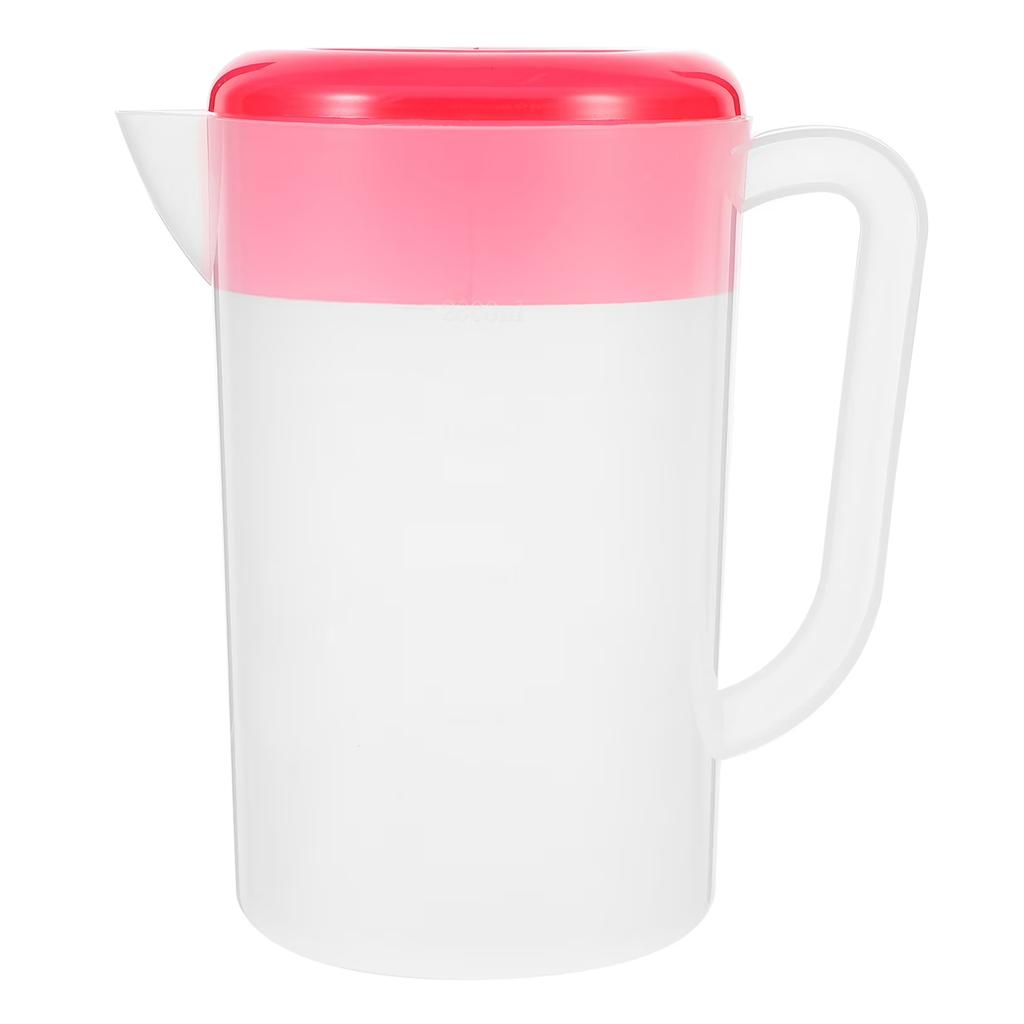Large Capacity Water Pitcher Heat Resistant Plastic Jug with Lid and Handle Suitable for Cold and Hot Beverages Serving