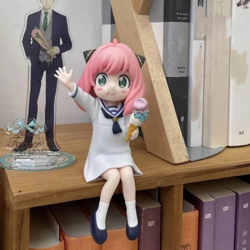 13CM Anime Spy × Family Anya Forger Figure Noodle Stopper Figure Model Toy Doll Aciton Figure PVC Desktop Car Decorations