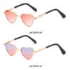 Вечеринка Домашние очки Металлические солнцезащитные очки в форме сердца для кошек, маленьких собак, кукол, кошачьи собачьи солнцезащитные очки