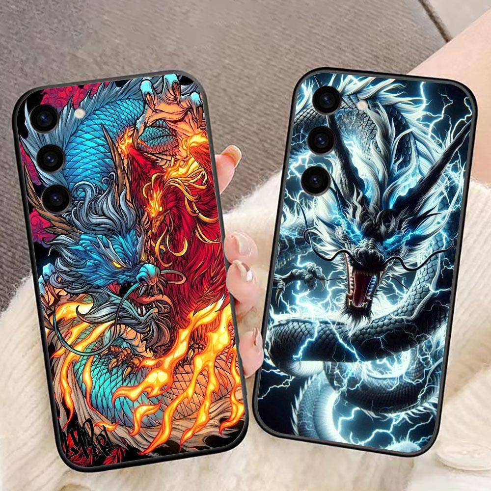 Чехол для телефона с рисунком Дракон Тигр Волк для Samsung Galaxy S26 S25 EDGE S24 S23 S22 S21 S20 FE S10 Ultra PLUS LITE DIY Чехол Оболочка