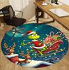 The Grinch Pattern Round Rug, Indoor/Outdoor Mat, for Picnic, Gameroom, Bedroom, Office, Living Room, Home Decor Carpet, Birthday Gift