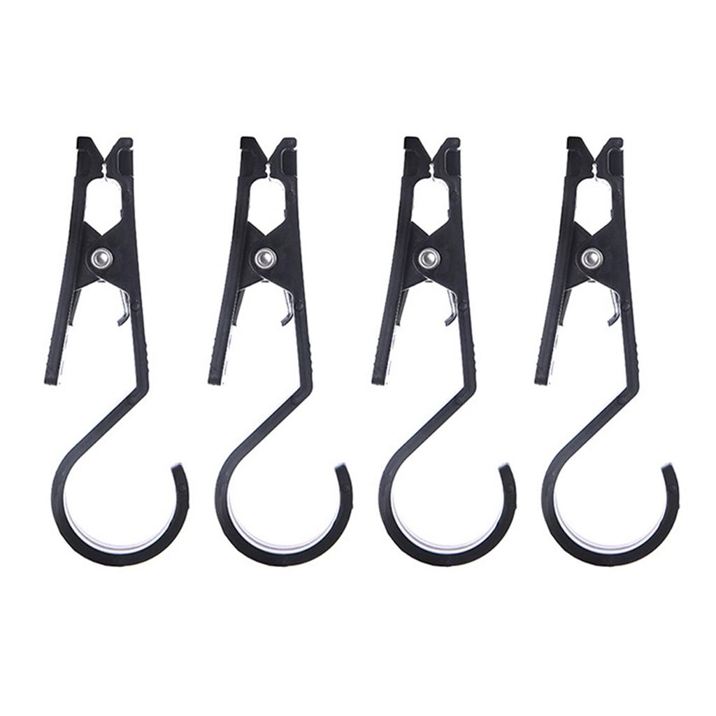 4 шт. крючки для крепления фонарей для кемпинга, навеса палатки, практичные прищепки, зажимы для гирлянд, крючки для занавесок для душа