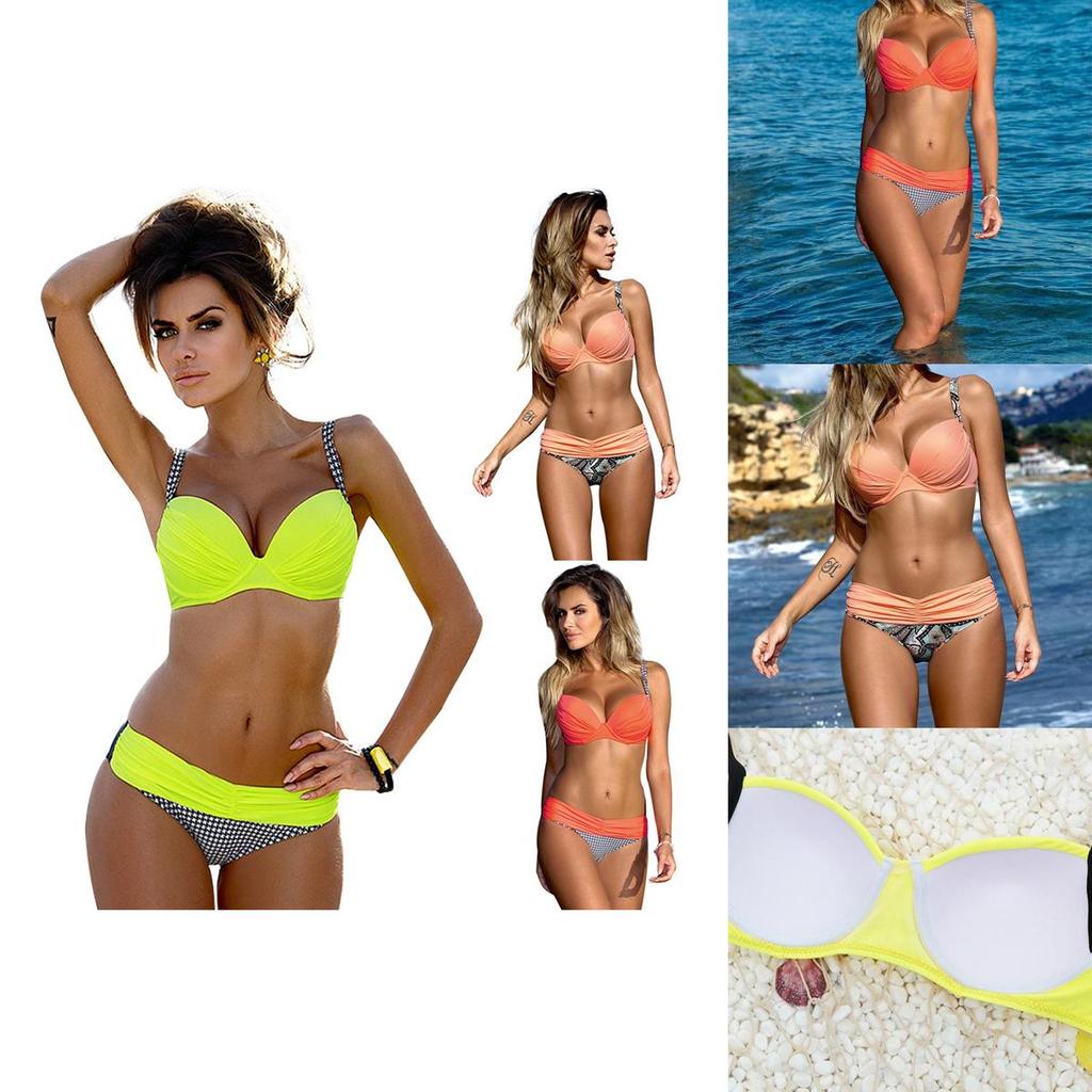 Premium Quality Women Sexy Swimsuit Beach Bikini Bathing Suit Padded Patchwork Set