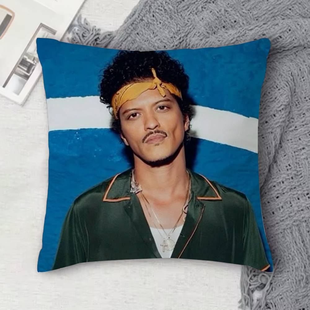 BBruno Mars Doublesided Printed Square Decorative Cushion Cover for Sofa Living Room Home Decor