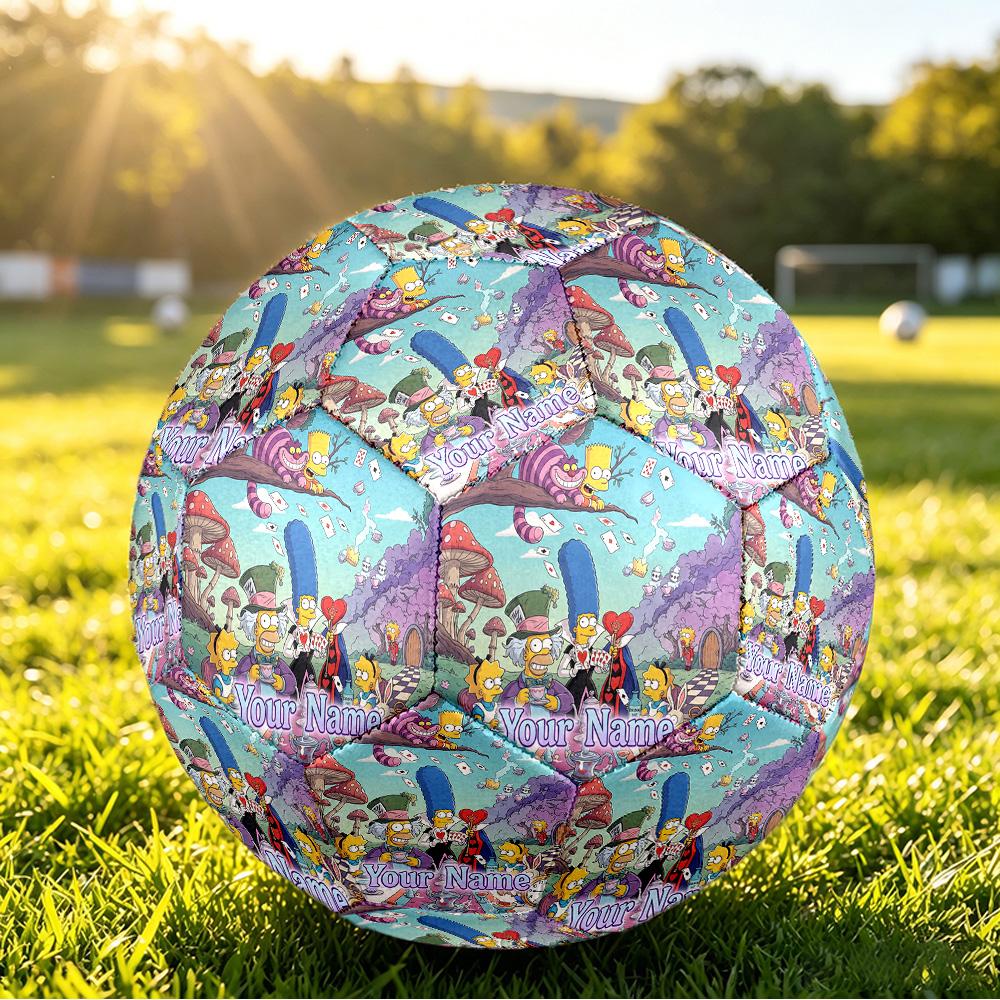 Size 5 FootballThe Simpsons Durable PU Soccer Ball for Sports Training Outdoor Competition