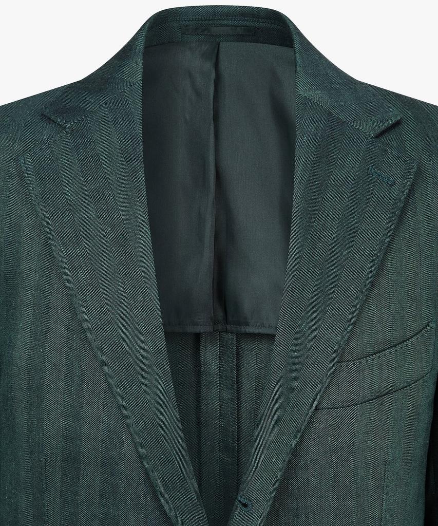 Man On The Boon [Drago] Herringbone Linen Wool Jacket_Green 4714102008