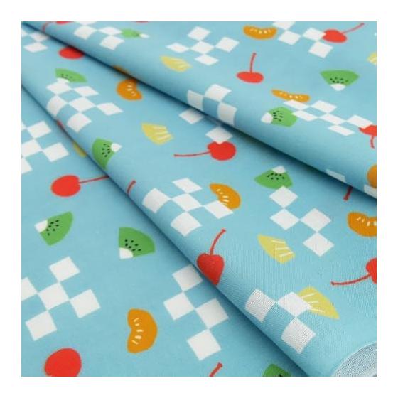 Hamamonyo Tenugui Towel - Fruit Punch - 100% Cotton, Approx. 34cm x 90cm, Raw Edge