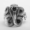 Retro Exaggerated Men's Ring, Cobra, Domineering Men's Trendy Ring Accessory