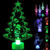 Santa E-iffel Towers LED Acrylic Colorful Light Plate Table Lamp Christmas Decor
