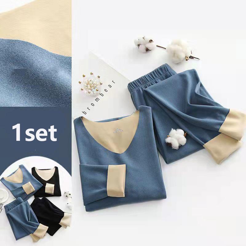 Модный комплект термобелья из двухстороннего флиса без швов для мужчин и женщин. Легкий зимний верх и низ.