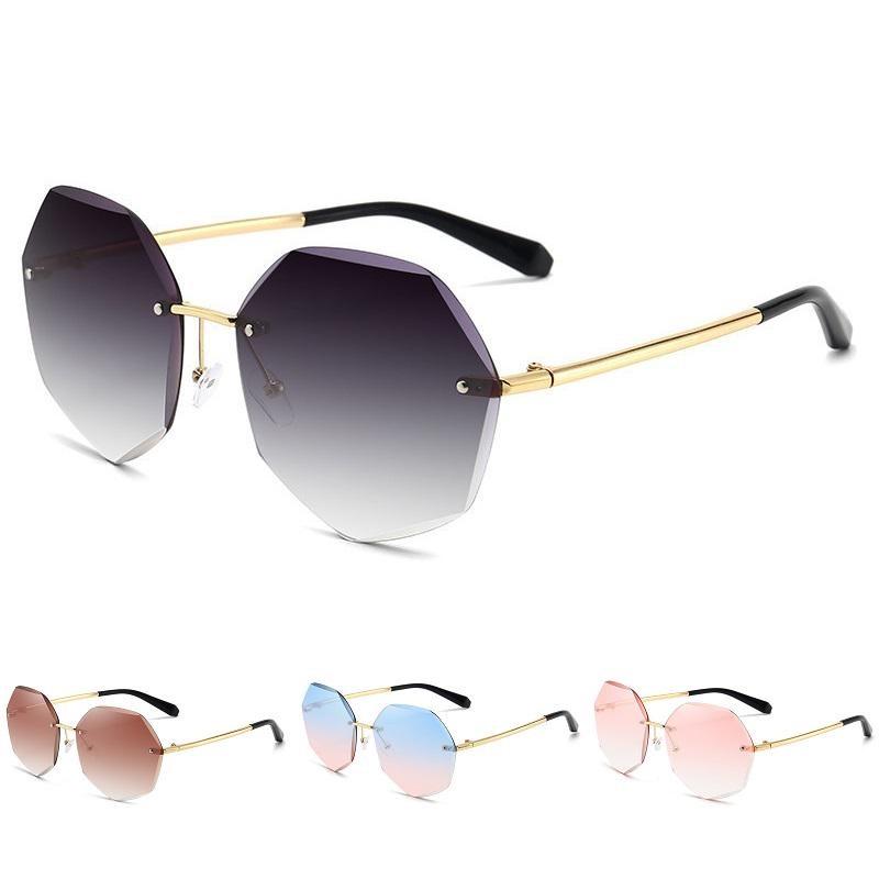 Безоправные солнечные очки в стиле градиент