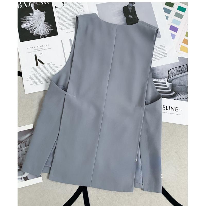 Топ без рукавов уникального дизайна, идеально подходящий для жилета для молодых профессиональных женщин