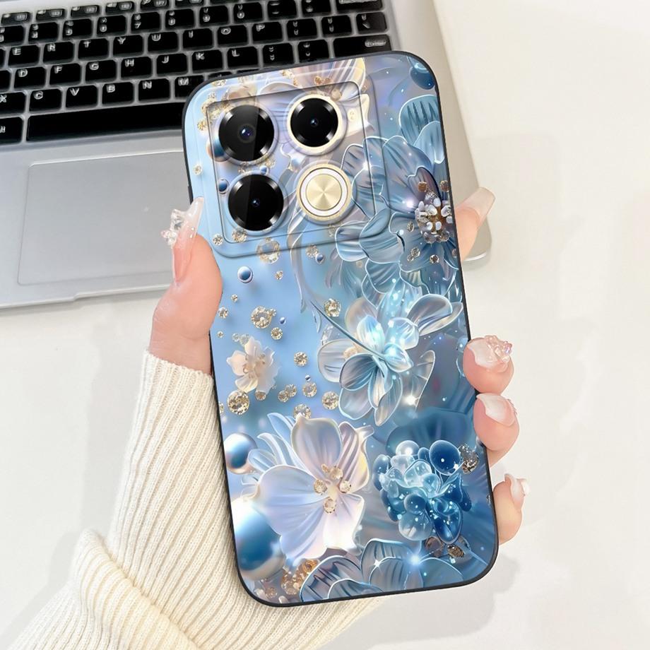 Мягкий силиконовый чехол для телефона Infinix Note 40 Pro 4G 5G Note40 Pro+ 40x Funda Мультяшные животные Цветок Модный печатный задний чехол