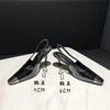 Elegant Woman Sandals High Heeled Sexy Closed Toe Footwear  Summer Slingback Pointed Dress Ladies Shoes