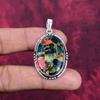 Многоцветный бирюзовый кулон, ювелирное изделие с драгоценным камнем, кулон из стерлингового серебра 925 пробы, подарок для женщин, кулон ручной работы