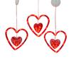 3 шт. Гирлянды-сердечки на присосках, Портативная лампа любви, Оконные гирлянды на День святого Валентина с пультом дистанционного управления, Праздничное романтическое освещение для