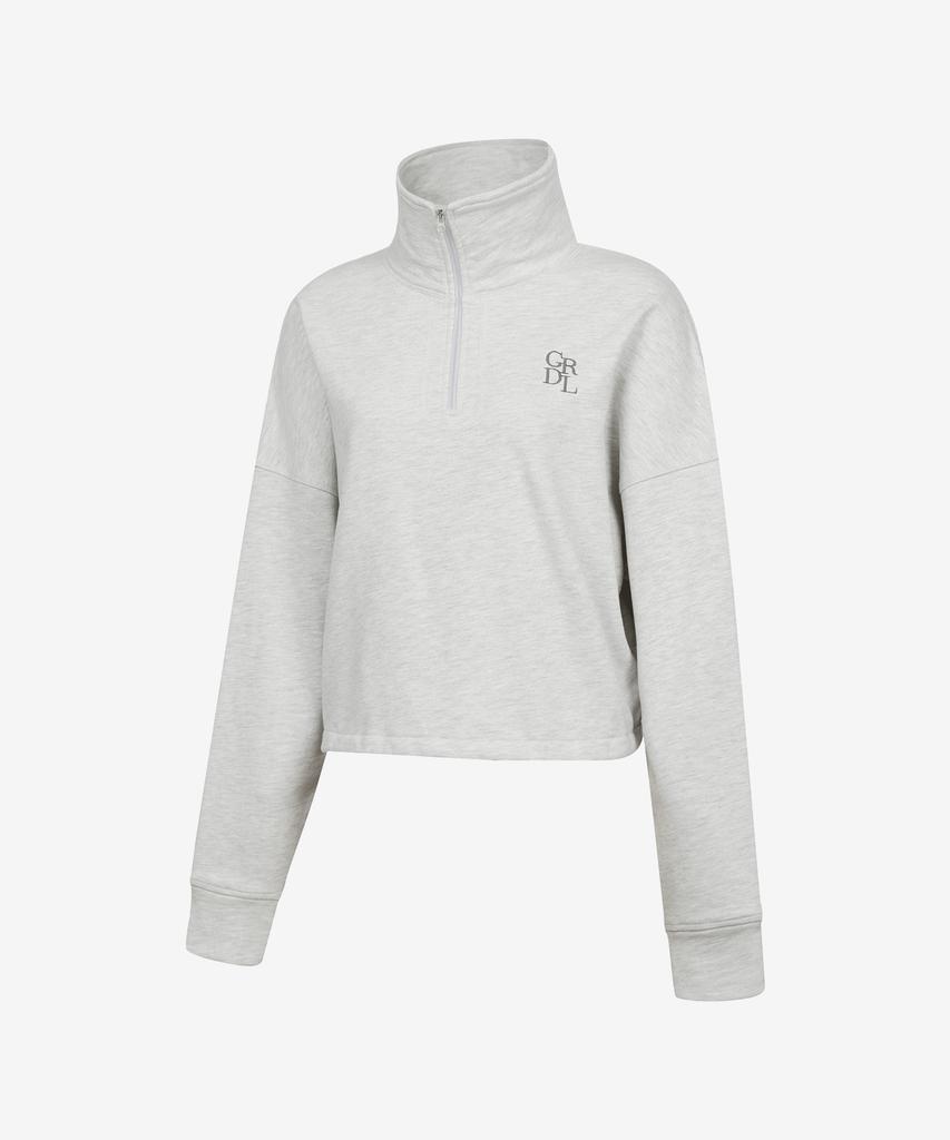 GRANDE LINE Collared Crop Sweatshirt_4 Colors