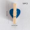 50PCS MultiFunctional Colorful Cute Small Clips Simple Mini Photo Clip Wooden Clips Small Love Heart Pegs Clothespin