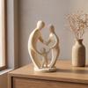 Художественные подарки для нового дома 3D-печатная фигурка семьи из трех человек, Абстрактная связь родителя и ребенка Современные произведения искусства Скульптура для ТВ-тумбы, Настольное украшение,