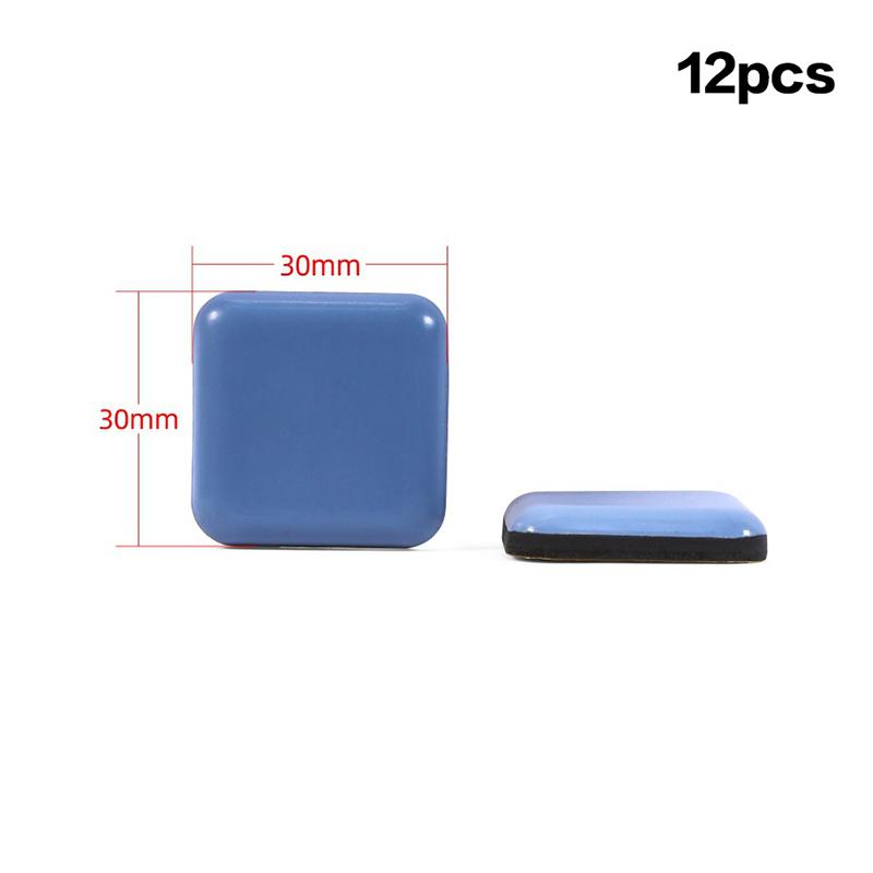 PTFE Square Floor Moving Pads Table Chair Foot 12-Piece Set Of Foot Slides Sliding Pads Home Furniture Sliders Furniture Slides