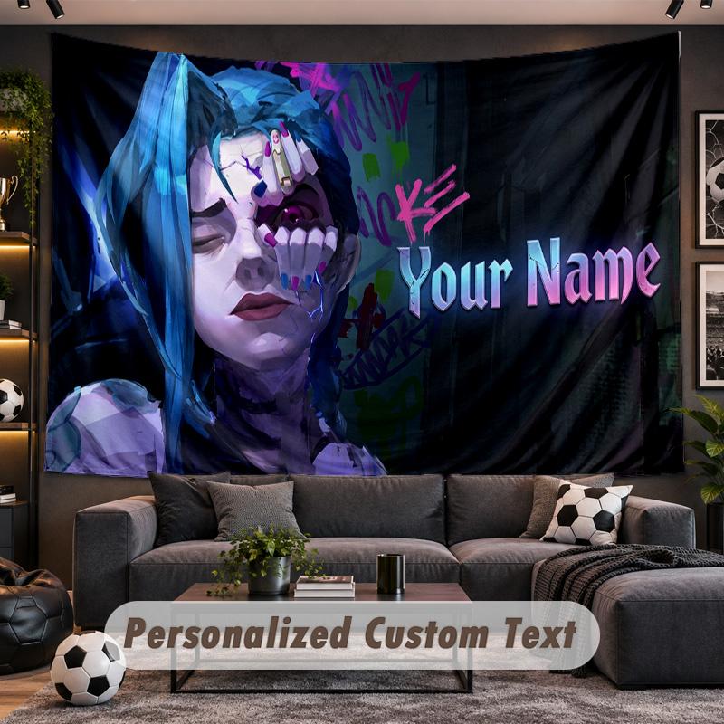 Arcane Personalized Tapestry Support Custom Name, Wall Art Home Decoration