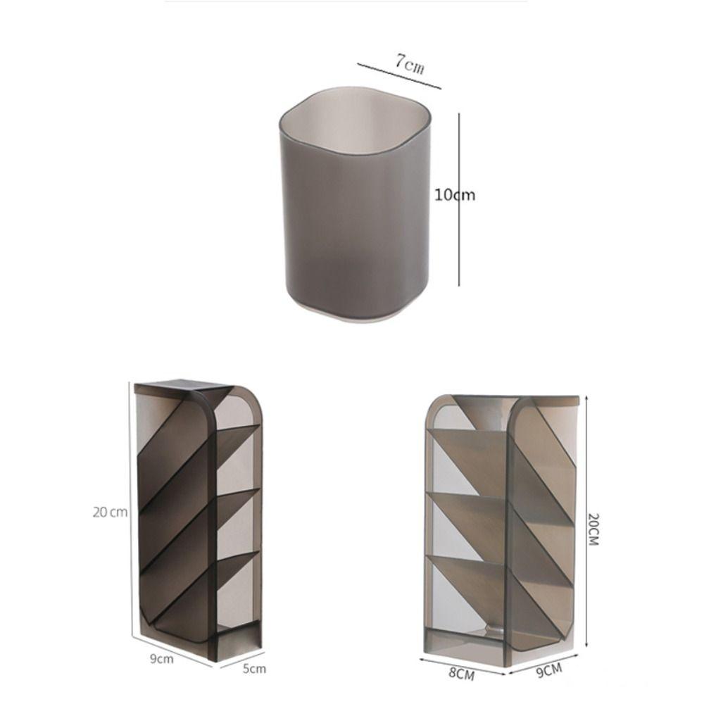 Матовый подставка для ручек Пластиковый настольный органайзер Многофункциональный контейнер для ручек Школа Офис