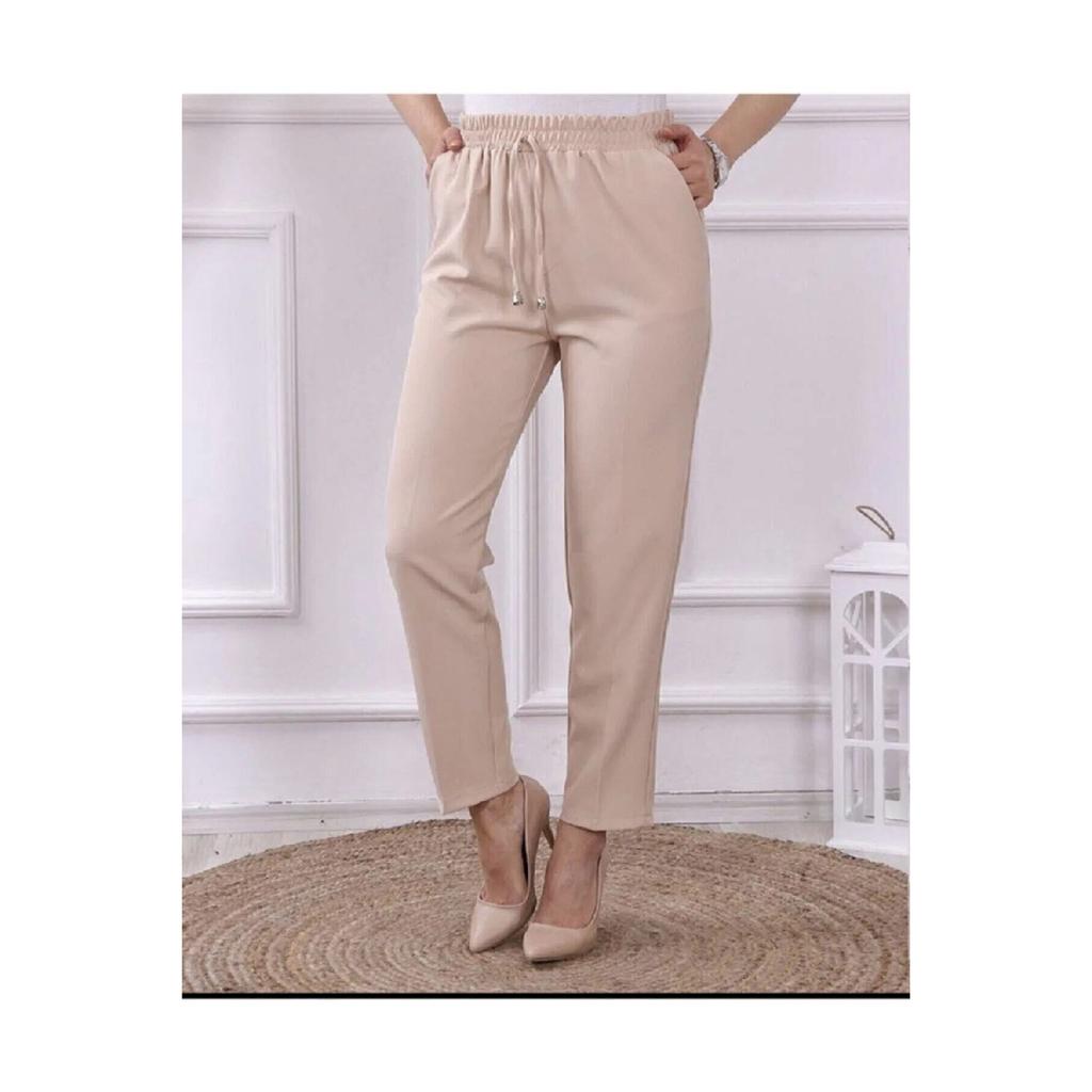 Женские эластичные брюки-морковки