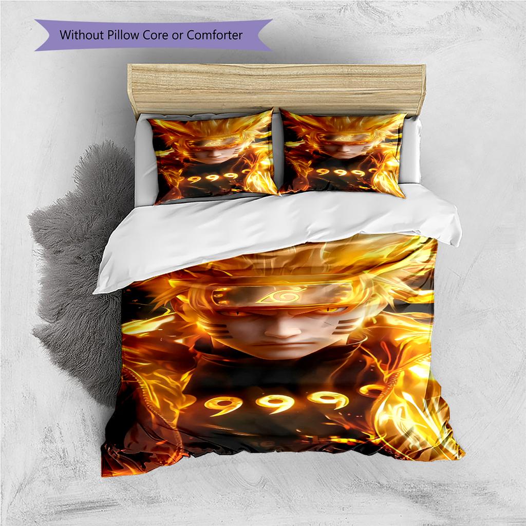 Мультяшный Узор Комплект Постельного Белья Одеяло Пододеяльник Наволочка Домашний Декор Подарок на День Рождения (1 пододеяльник + 2 наволочки, без наполнителя)