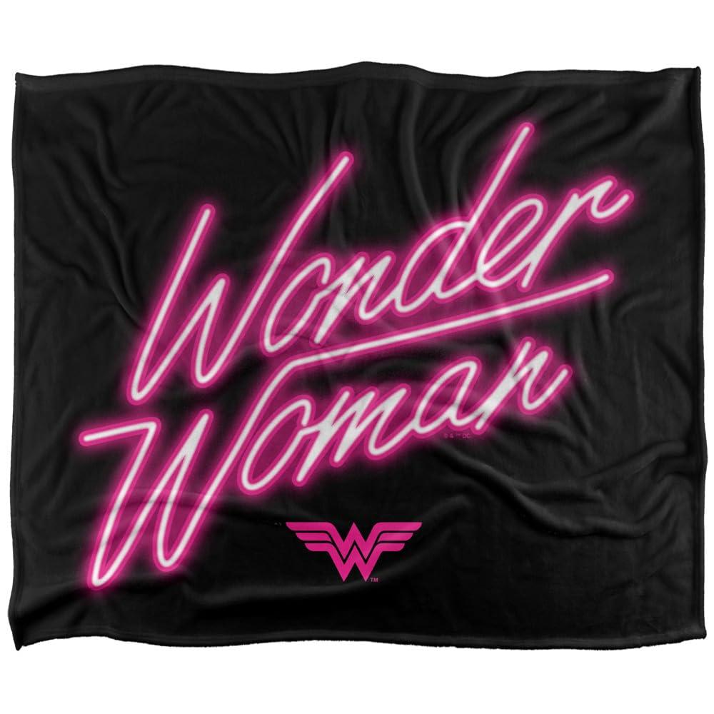 Wonder Woman Neon Logo Blanket