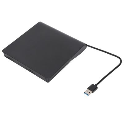 Внешний DVD-привод, черный, интерфейс USB 3.0, стабильный, надежный, низкий уровень шума, горизонтальный, самонесущий