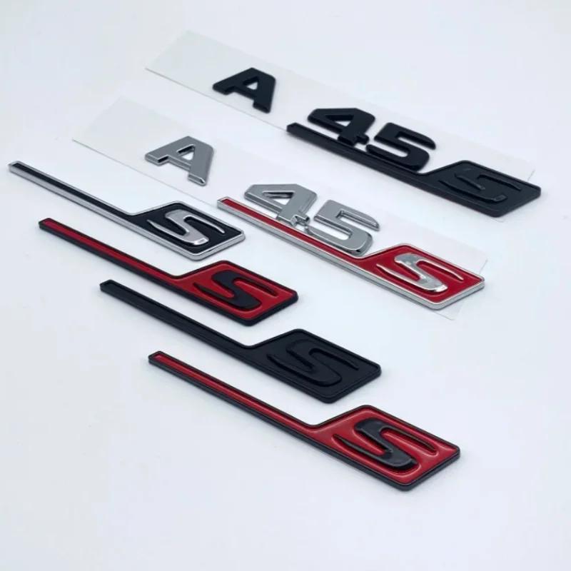 3D ABS красный и черный S-логотип A35S A45S буквенная эмблема наклейка подходит для Mercedes-Benz A45S AMG W176 W177 автомобильные аксессуары.