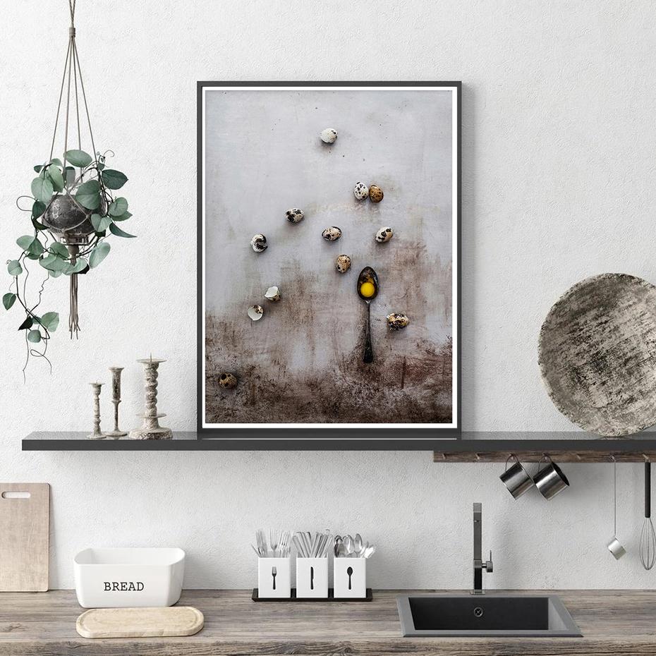 Современный стиль Кухонная утварь и бытовая техника Плакаты Настенное искусство Холст Картина Картины для гостиной Домашний декор Без рамки