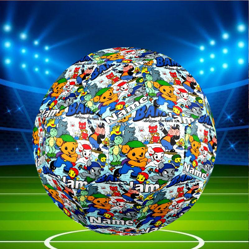 Custom Name Personalized Bamse Print Size 5 Soccer Ball Training & Match Football, for Team, Kicking, Gift for Football Enthusiasts