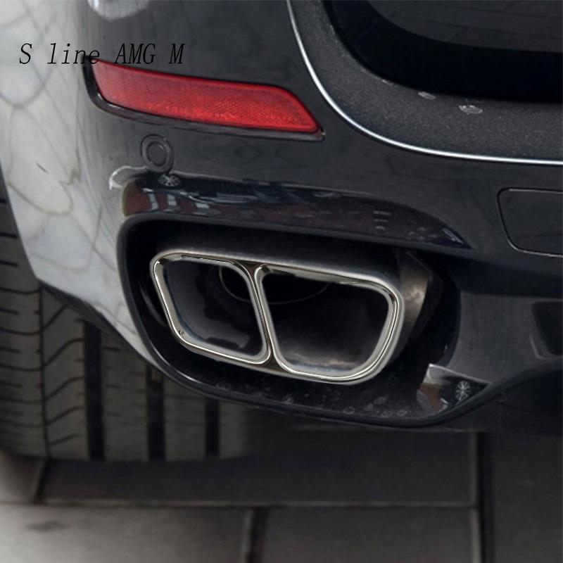 Стайлинг автомобиля для BMW X5 X6 F15 F16 Внешние аксессуары Авто хвост горло выхлопная труба украшения Чехлы наклейки и наклейки