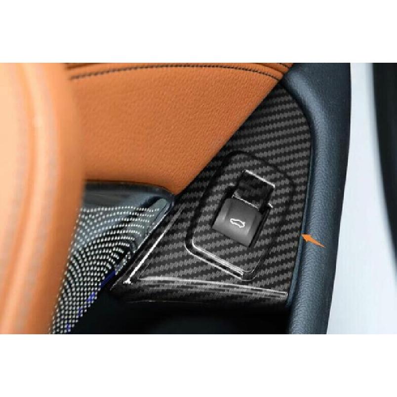 Carbon Fiber ABS Tailgate Rear Door Button Cover Trim For BMW 5 Series G30 18-22