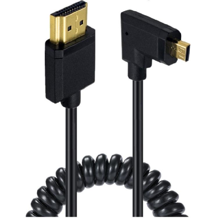 10.2Gbps Micros HDMIs to HDMIs Male Cable with Gold Plate Connectors for Superior Signal Performances and Durability