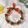 Рождественский венок из колокольчиков, венок из колокольчиков с бантом, маленькая гирлянда из колокольчиков, украшение для рождественского дома, елки